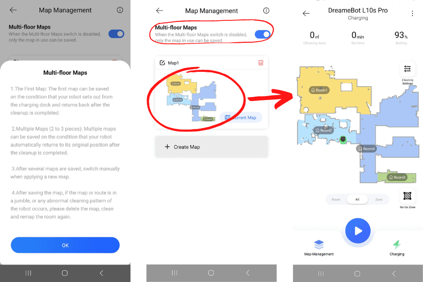 Карта квартиры Dreame l10s Pro в приложении для мобильного телефона.
